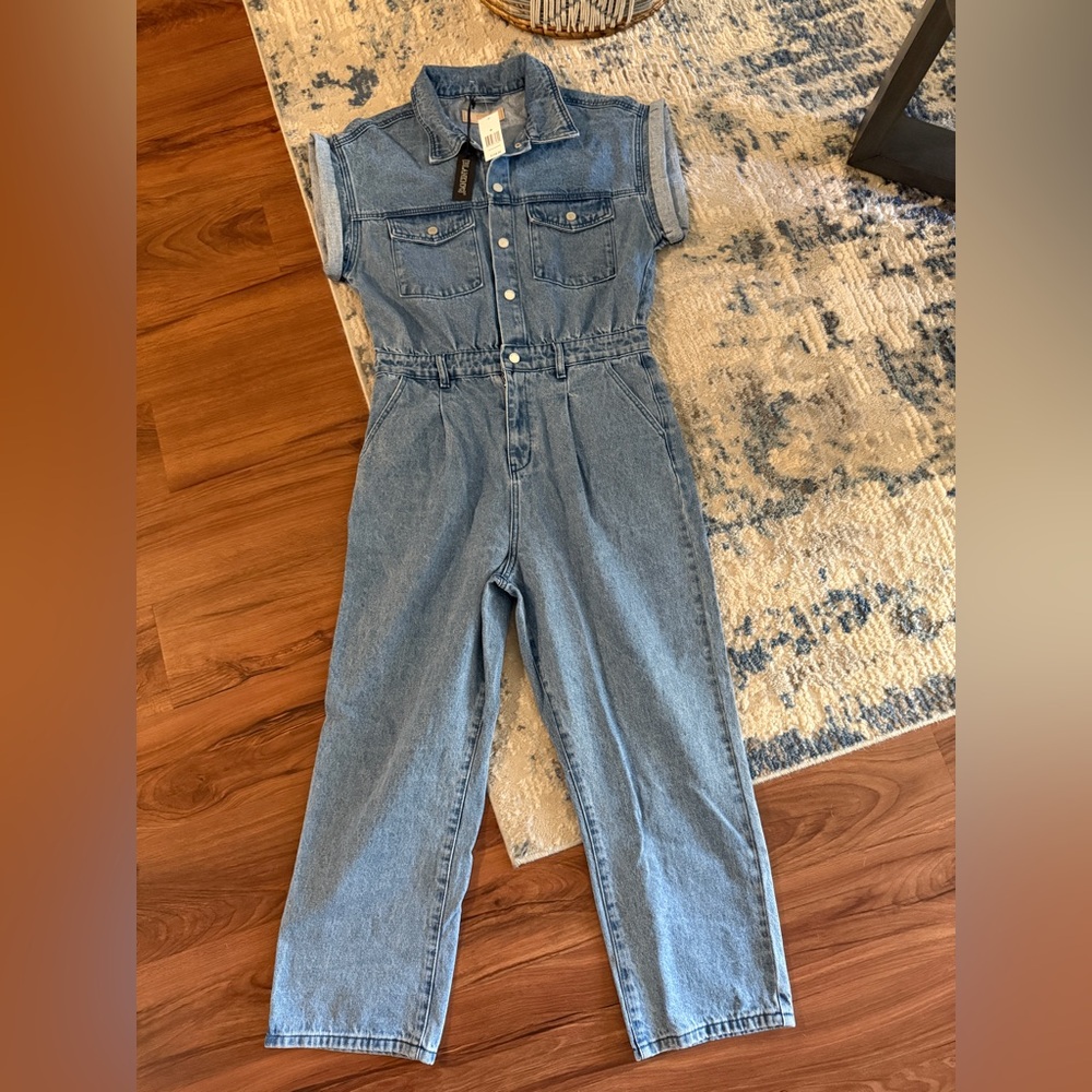 Blank NYC Blue Denim Romper NWT M